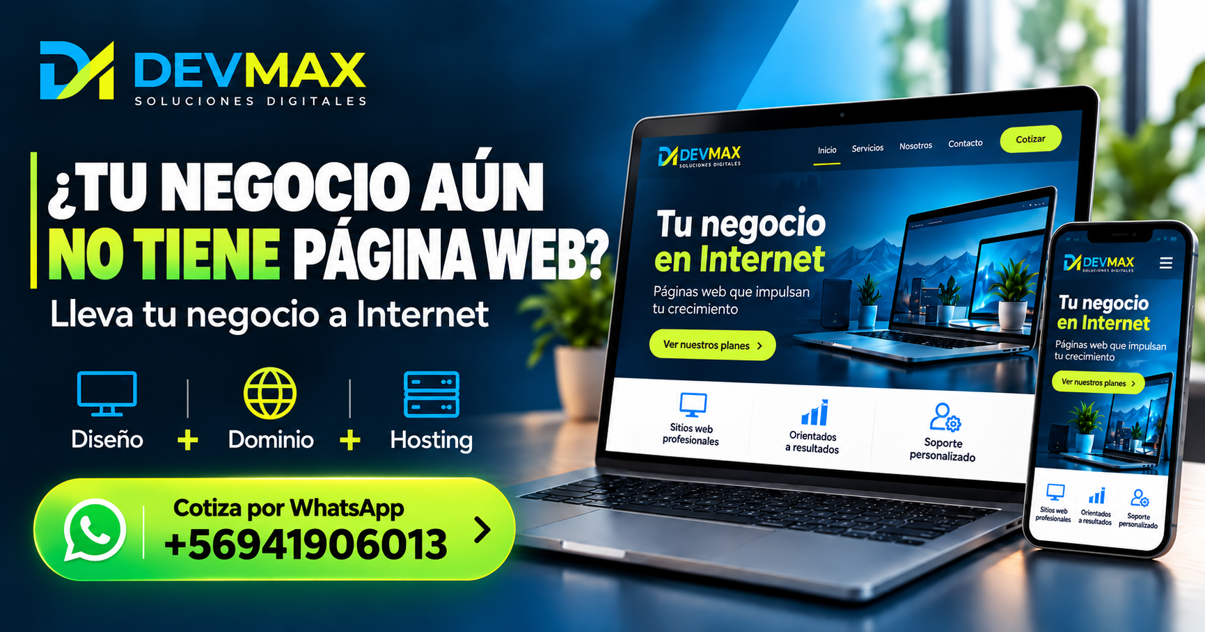Página web profesional desde $196.800 pago único - DevMax
